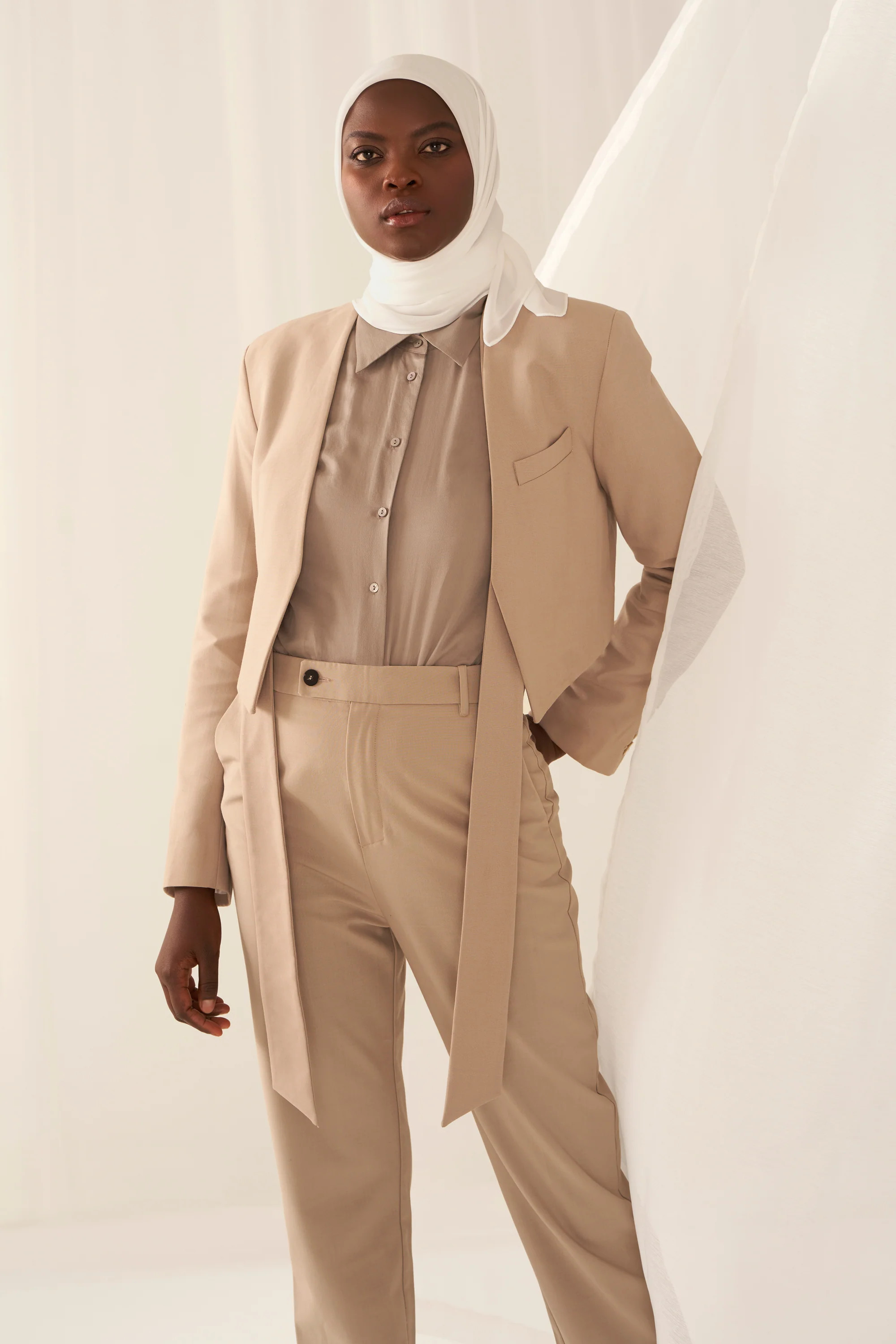 Ivory Chiffon Hijab | Haute Hijab