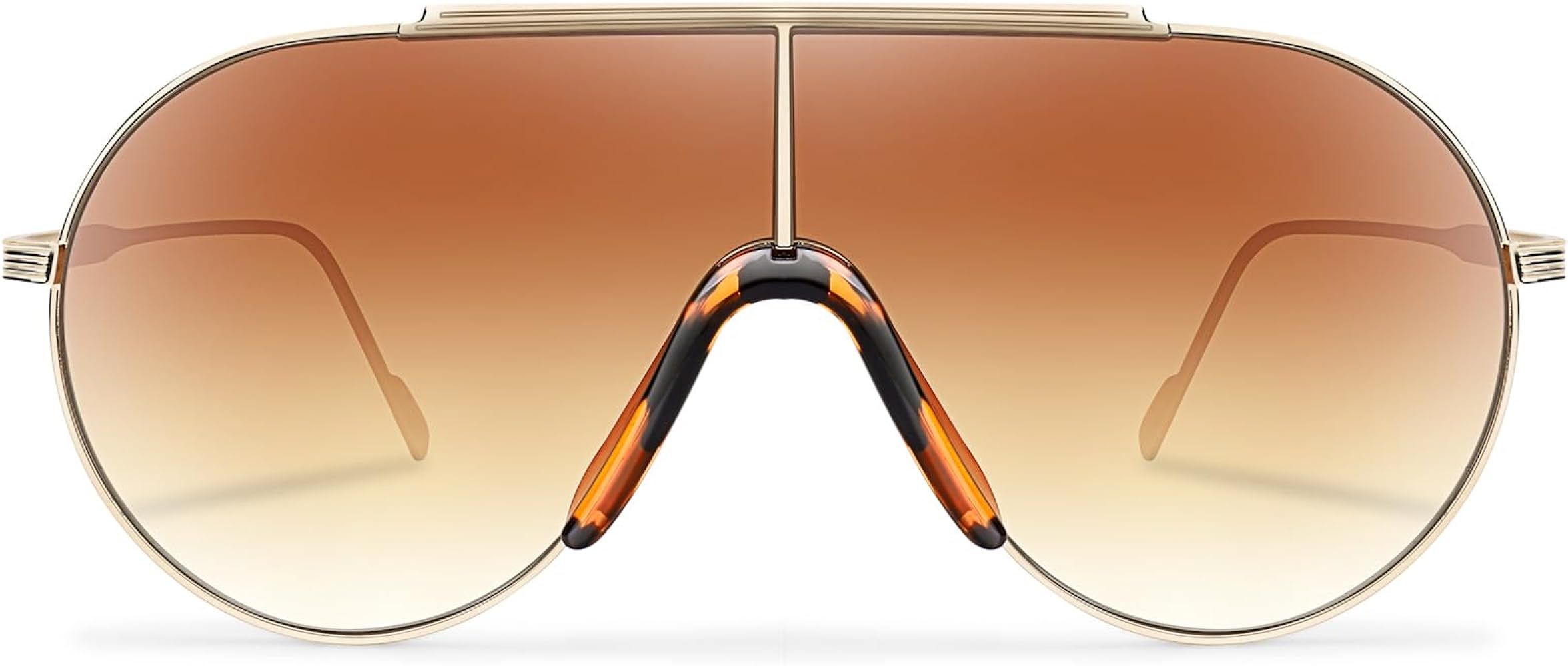 BOTPOV Retro Oversized Round Sunglasses for Women Men Vintage Large Metal Shades Classic Fashion ... | Amazon (US)