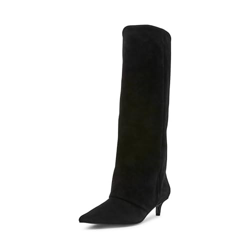 Steve Madden Women's Luca Knee High Boot, Black Suede, 10 | Amazon (US)