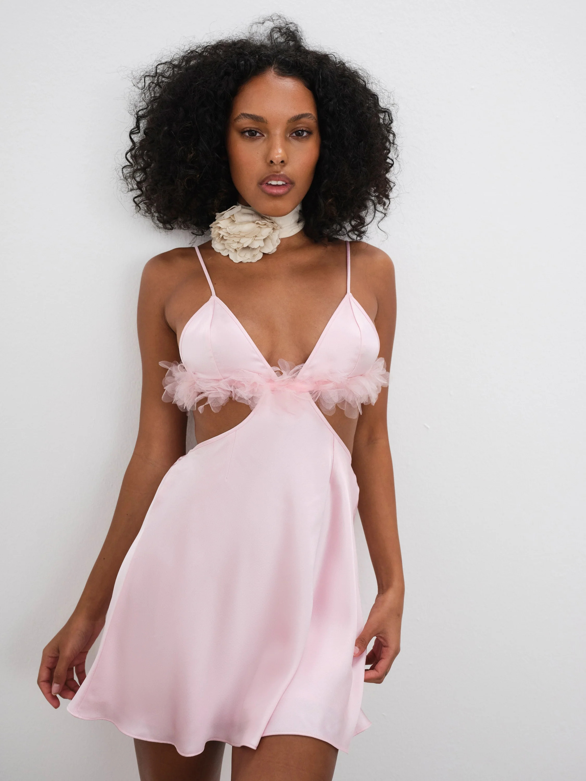 Floral Trim Slip Dress | For Love & Lemons