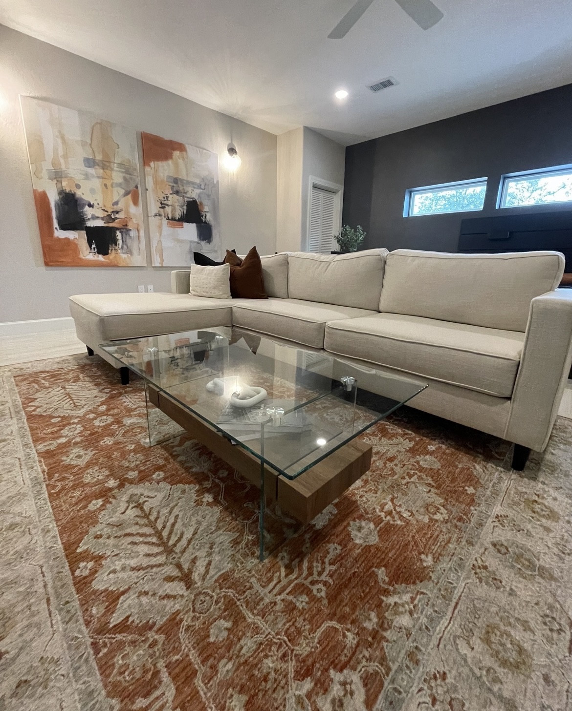Burnt orange and Cream Living Room. These colors make the room cozy and welcomingg

#LTKstyletip #LTKhome