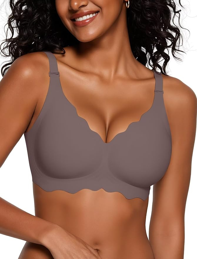 Vertvie Seamless Bras for Women No Underwire Wireless Push Up Bra Support Full Coverage Bralette ... | Amazon (US)