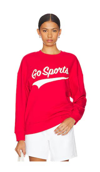 Favorite Daughter Go Sports Sweatshirt in Red. - size S (also in L, M, XL) | Revolve Clothing (Global)