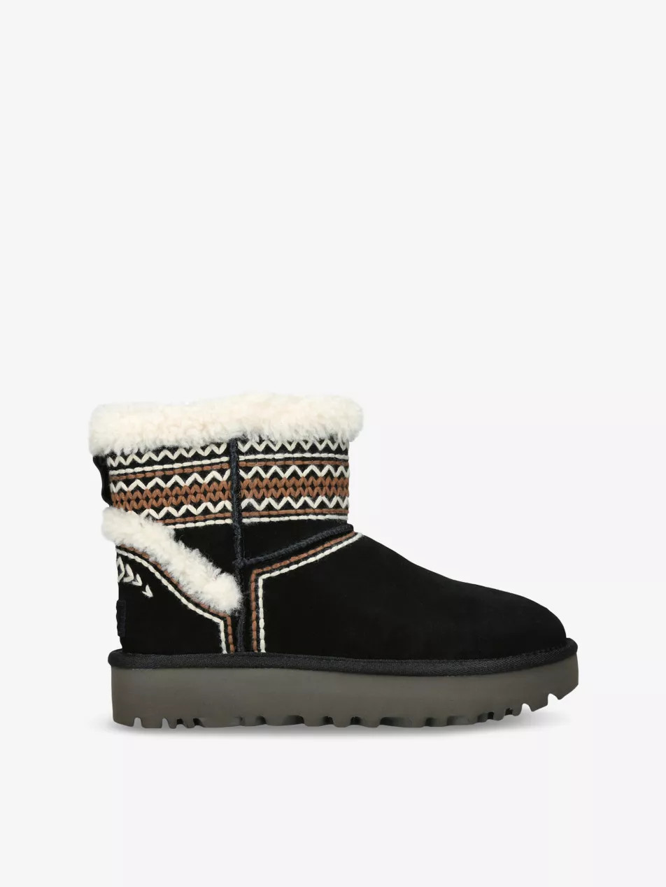 Classic Mini Atherson suede and shearling ankle boots | Selfridges