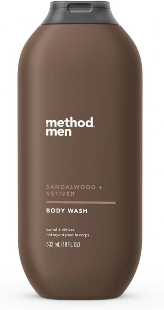 Method Men Body Wash, Sandalwood + Vetiver, Paraben and Phthalate Free, 18 fl oz (Pack of 1) | Amazon (US)