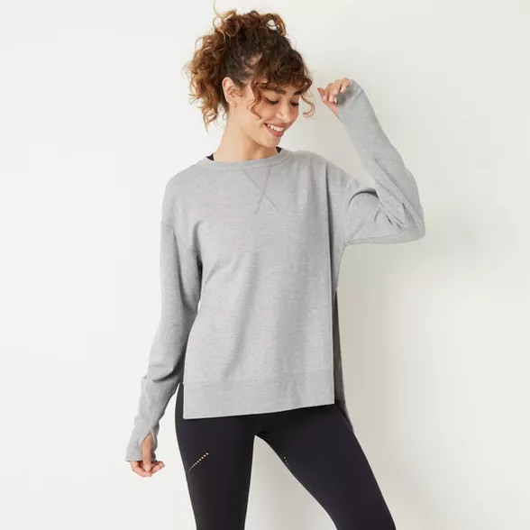 Women's Cozy Side Slit Pullover Sweatshirt - JoyLab™ | Target