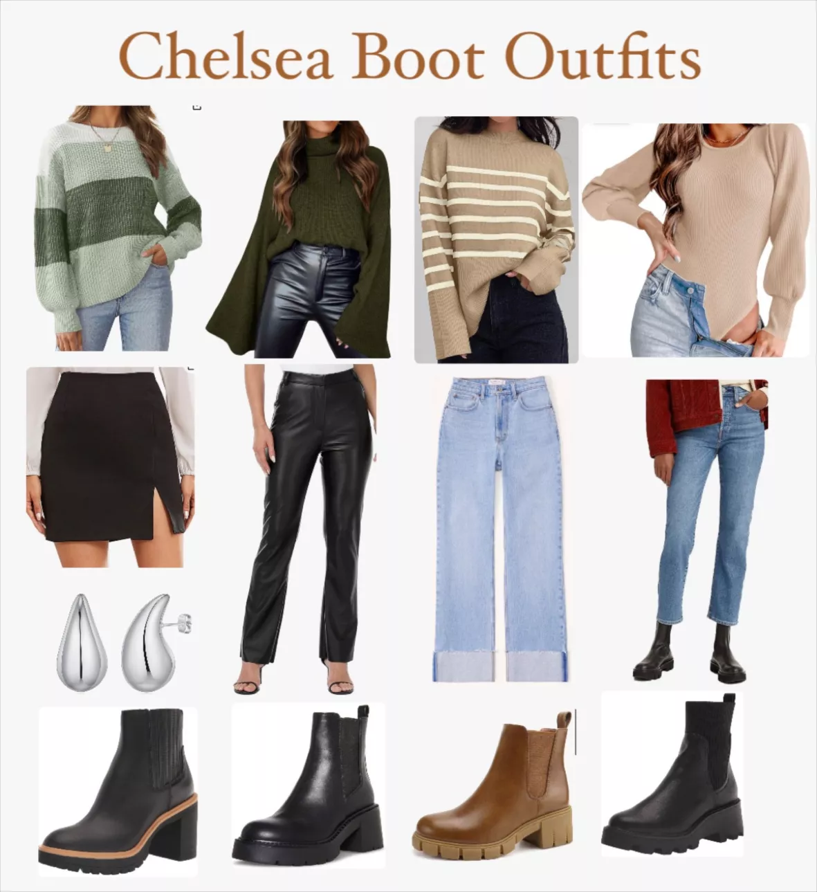Black Dress Pants with Chelsea Boots Fall Outfits For Women (2