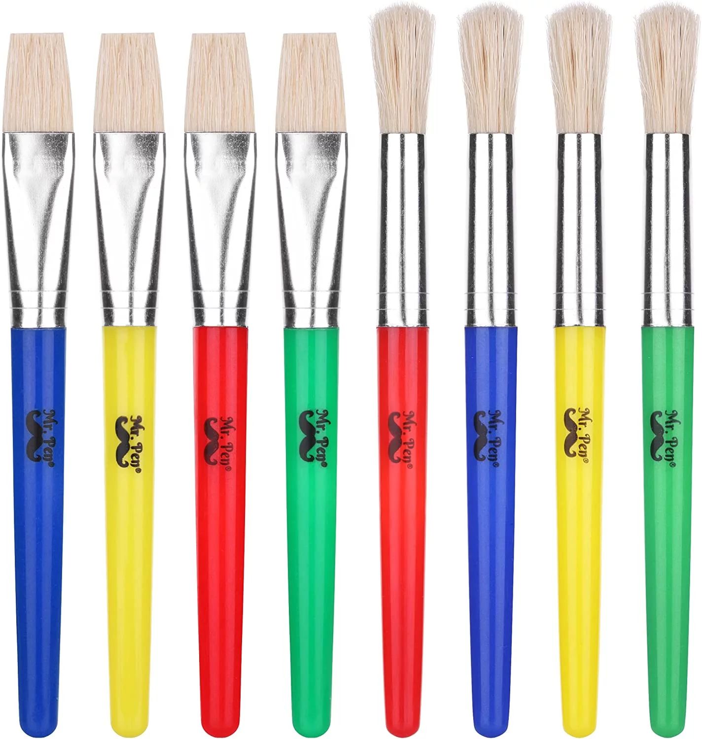 Mr. Pen- Paint Brushes for Kids, 8 Pcs, Toddler Paint Brushes, Chubby Paint Brushes, Round Paint ... | Walmart (US)