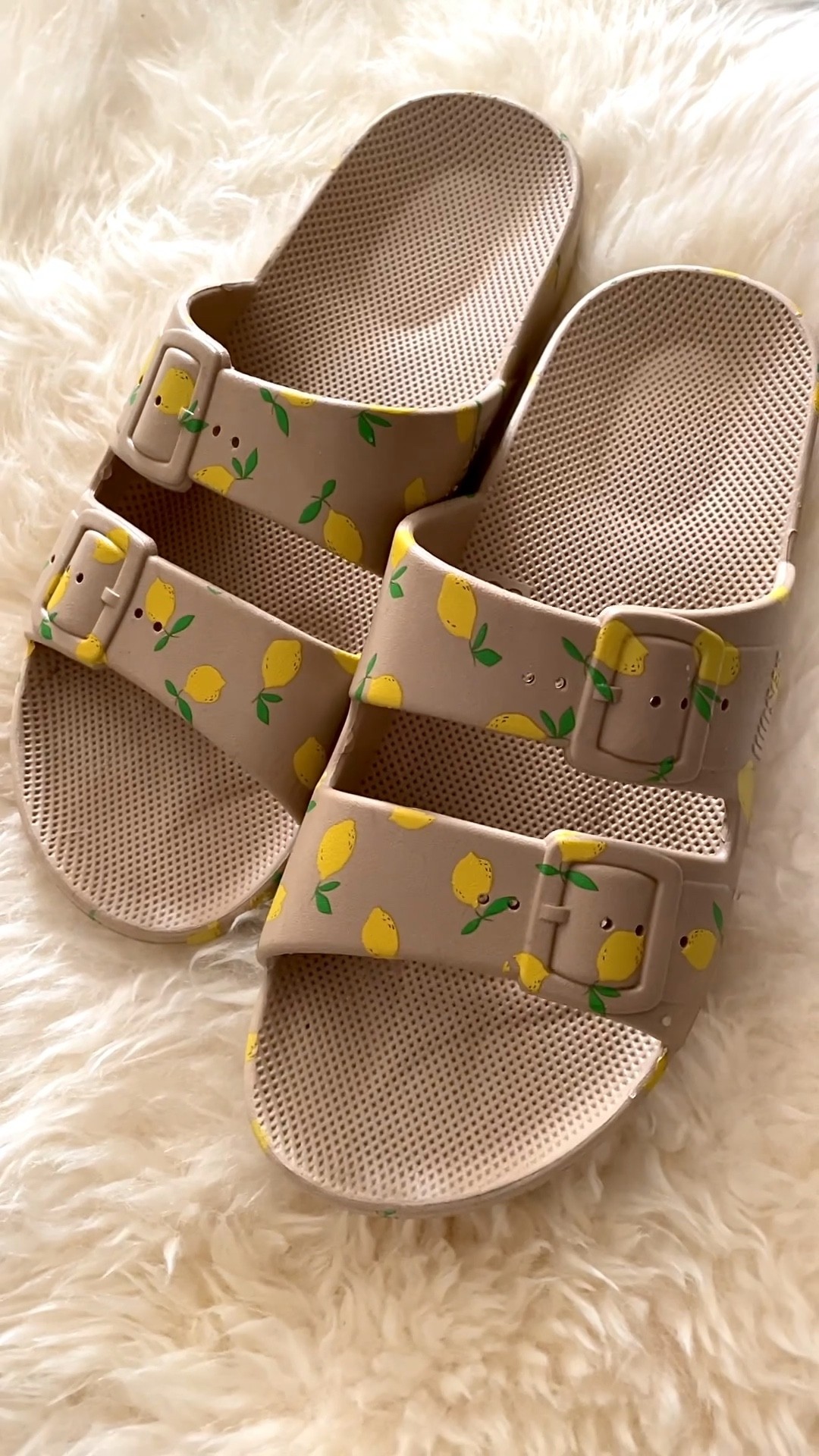 Got these Freedom Moses sandals on sale! I wear size 7 and I took size 7-8.

Two band sandals lemon print

#LTKshoecrush #LTKsalealert #LTKunder50