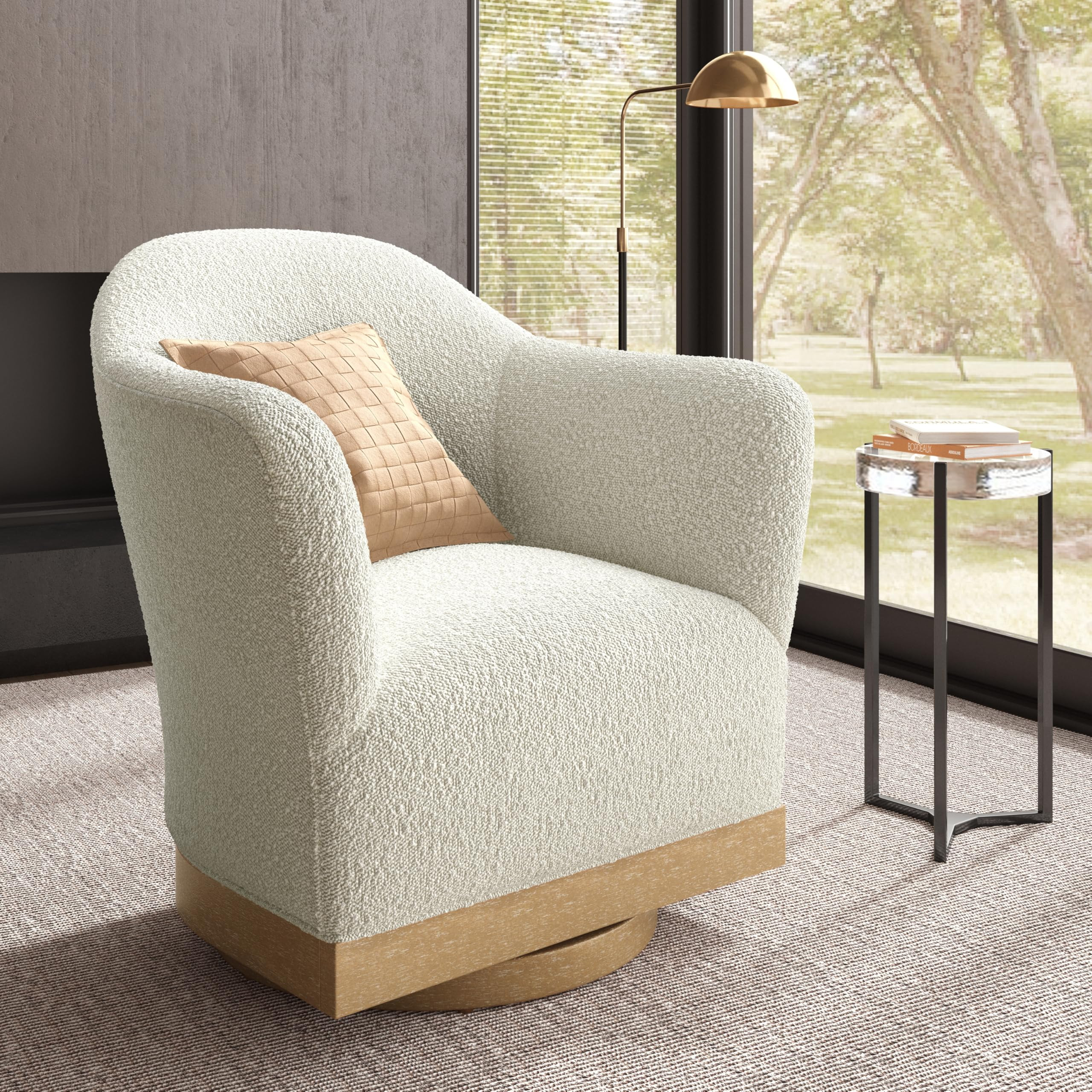 HERA'S HOUSE Swivel Barrel Accent Chair, Modern High-Back Armchair with 400 lbs Reinforced Suppor... | Amazon (US)