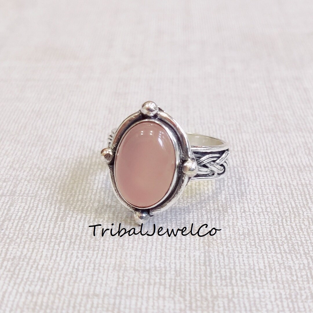 Rare Pink Opal Gemstone Ring, Sterling Silver 925 Ring, Gemstone Ring, Women Ring, Handmade Ring,... | Etsy (US)