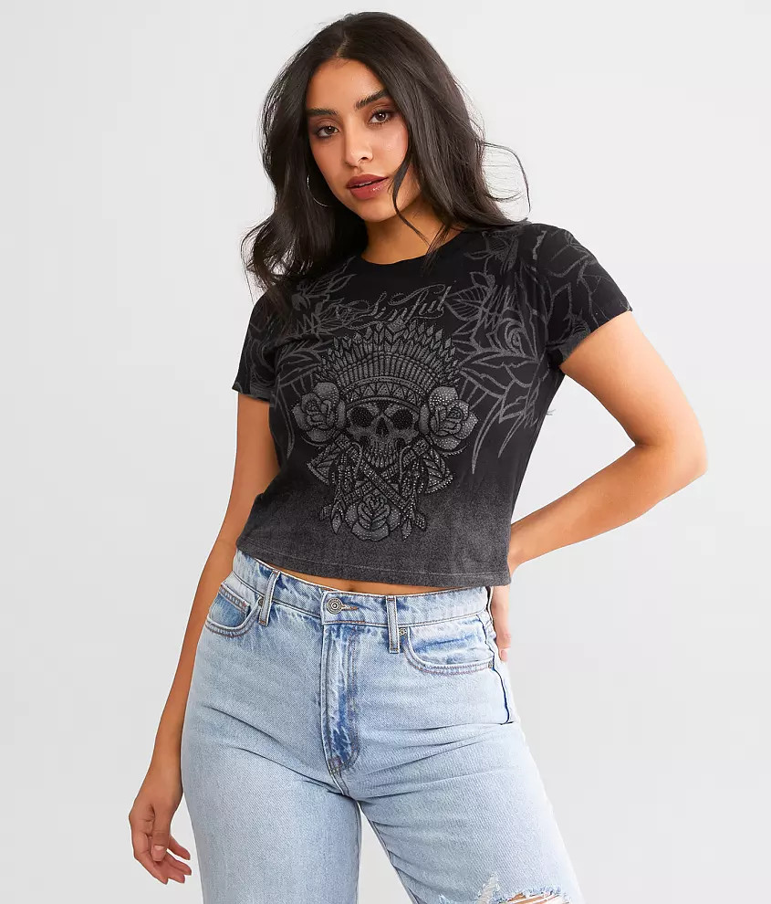 Sinful Thunder Sky Baby Cropped T-Shirt | Buckle