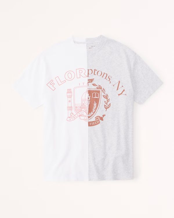 Oversized Boyfriend Spliced Graphic Tee | Abercrombie & Fitch (US)