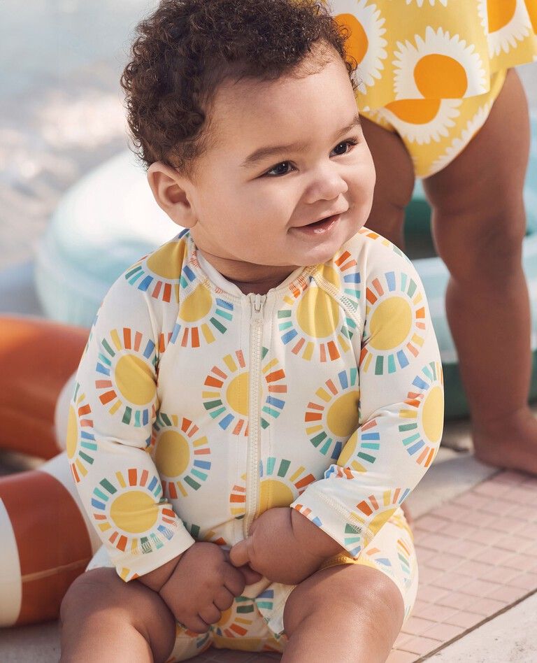 Baby Print Long Sleeve Rash Guard Swimsuit | Hanna Andersson