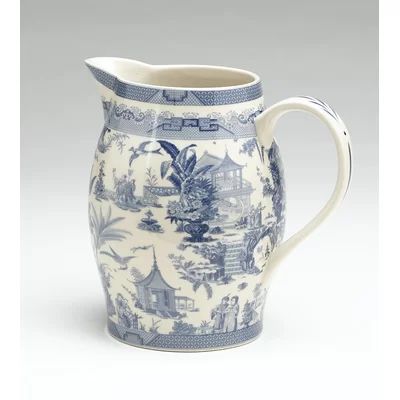 Studley Chinoiserie Porcelain 32 Oz. Pitcher Charlton HomeÂ® | Wayfair North America