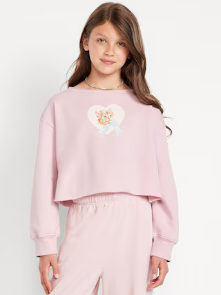 Boat-Neck Graphic Sweatshirt for Girls | Old Navy (US)