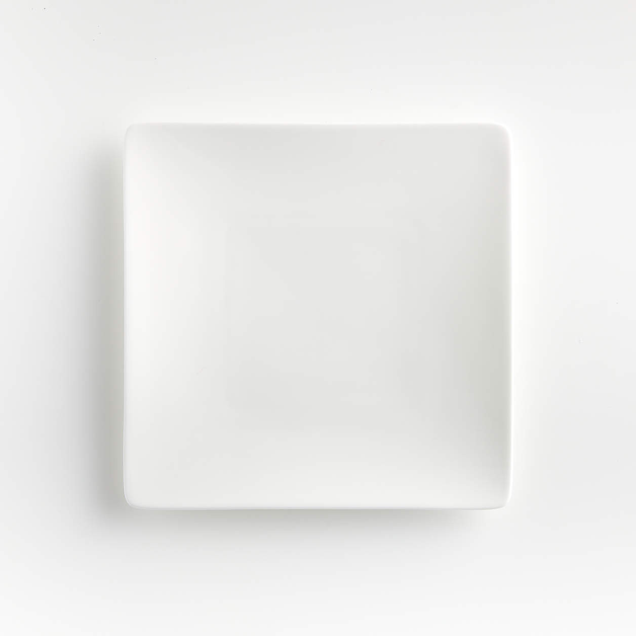 Bennett White Bone China Square Salad Plate | Crate & Barrel | Crate & Barrel