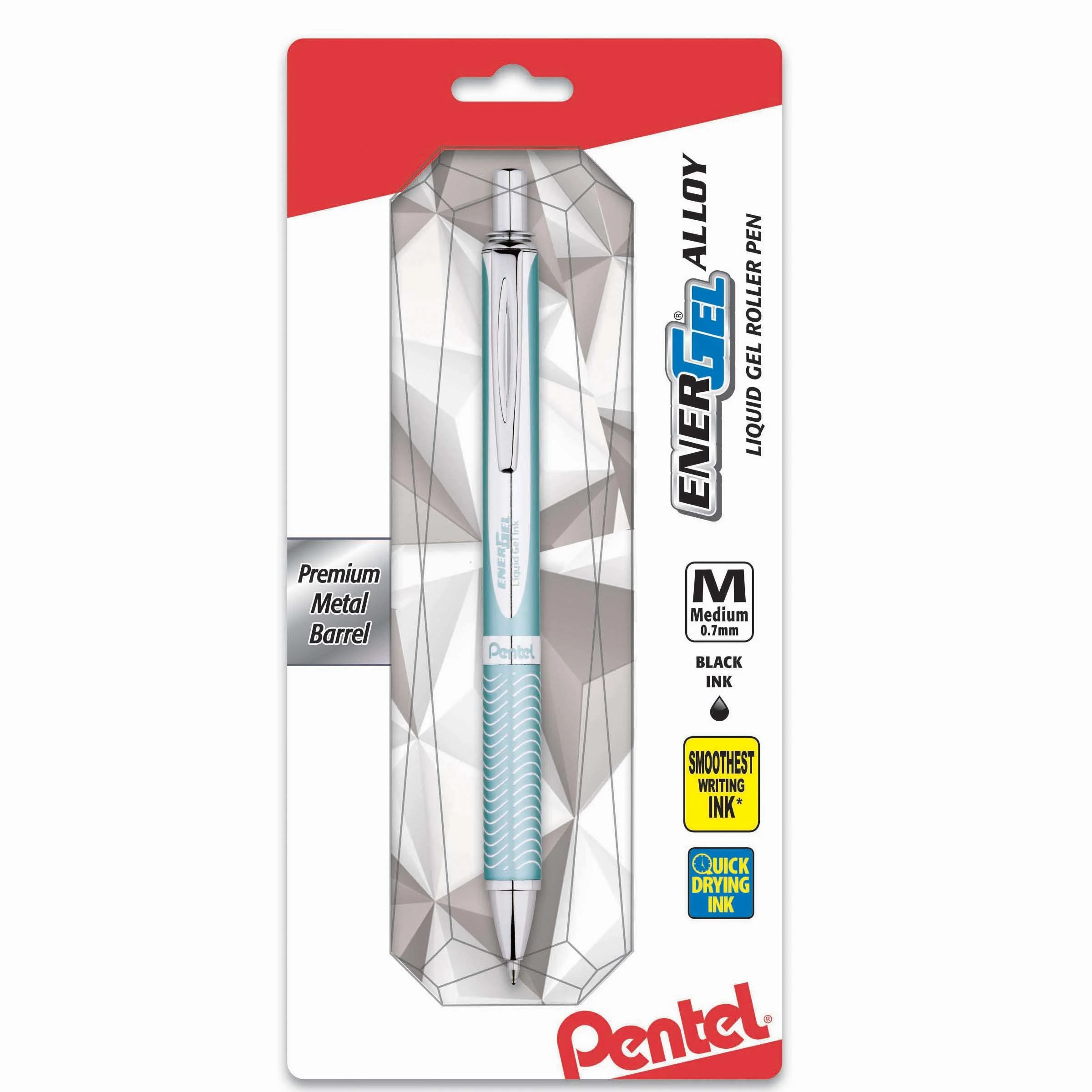 Pentel EnerGel Alloy Retractable Premium Liquid Gel Pen, (0.7mm) Aquamarine Barrel, Black Ink 1-P... | Walmart (US)