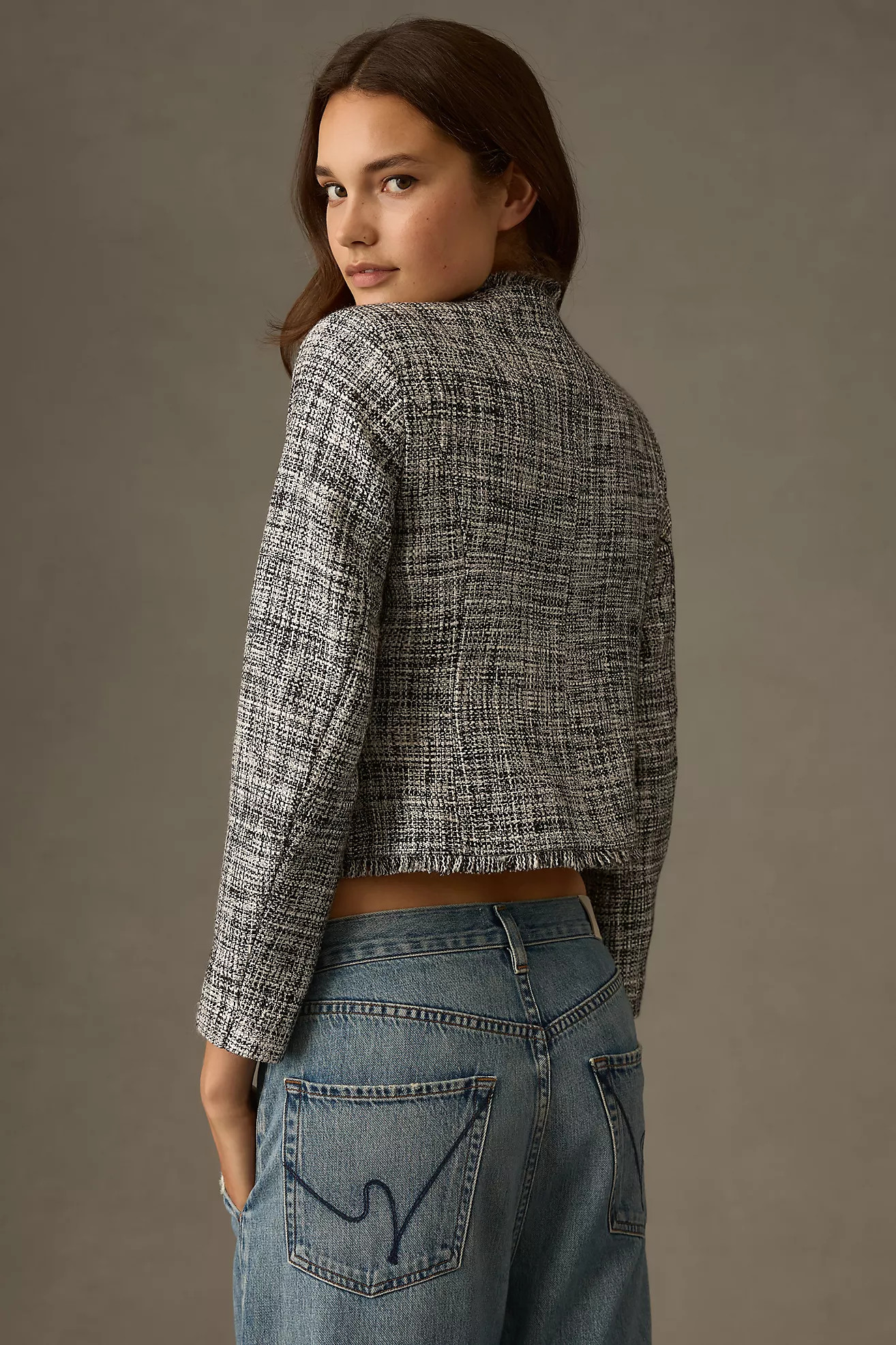Maeve Double-Breasted Tweed Jacket | Anthropologie (US)