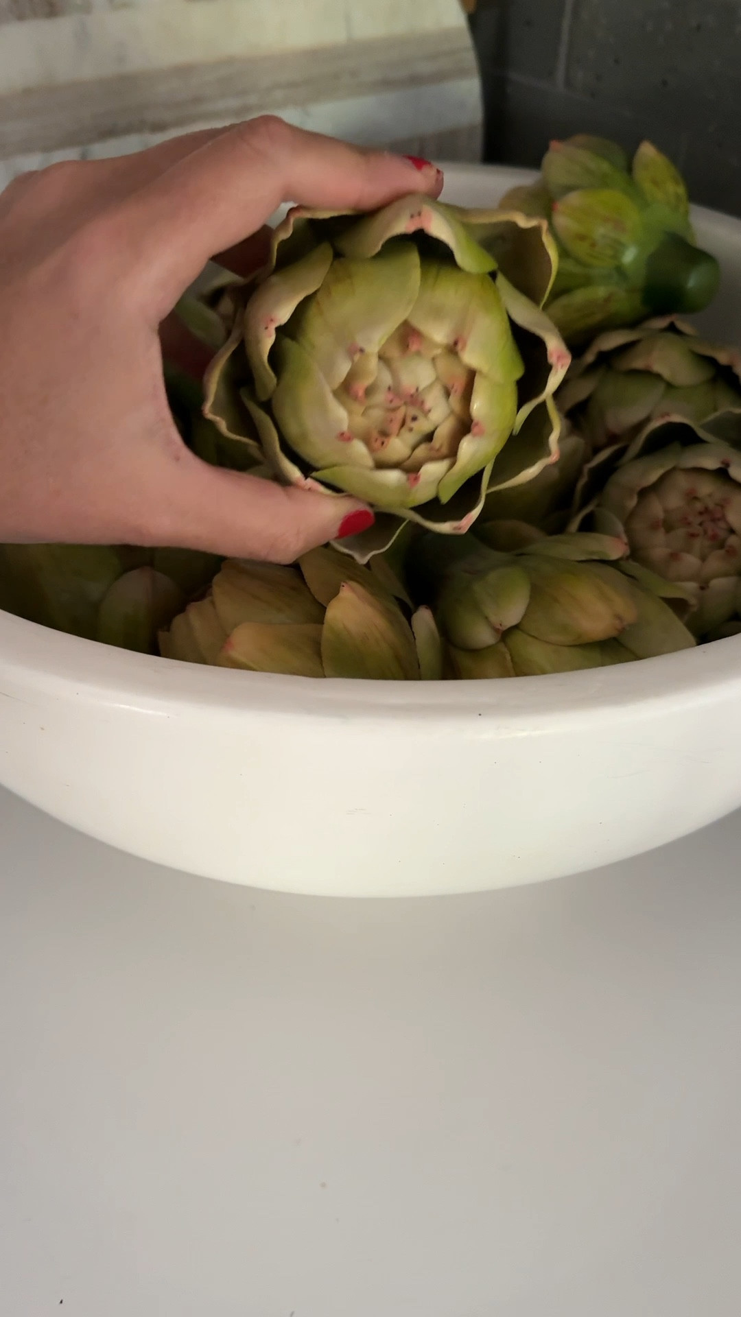 These faux artichokes are another favorite!! So pretty in a bowl on your kitchen or even use them in a tablescape like I do. Amazon find!! I have two sets here (also linking the large bowl, which is gorgeous). 

#LTKdayinmylife #LTKSeasonal #LTKHome