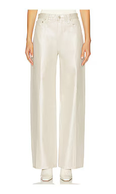 PISTOLA Tate High Rise Bowed Wide Jeans in Champagne Luster from Revolve.com | Revolve Clothing (Global)
