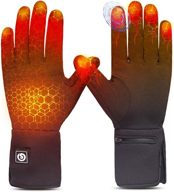 Heated Glove Liners for Men Women,Rechargeable Electric Battery Heating Riding Ski Snowboarding H... | Amazon (US)