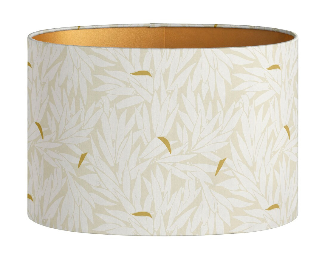 Lampshade Yoko Sand Warm White - Organic cotton - Handmade - Bamboo Pattern Print - Multiple size... | Etsy (US)