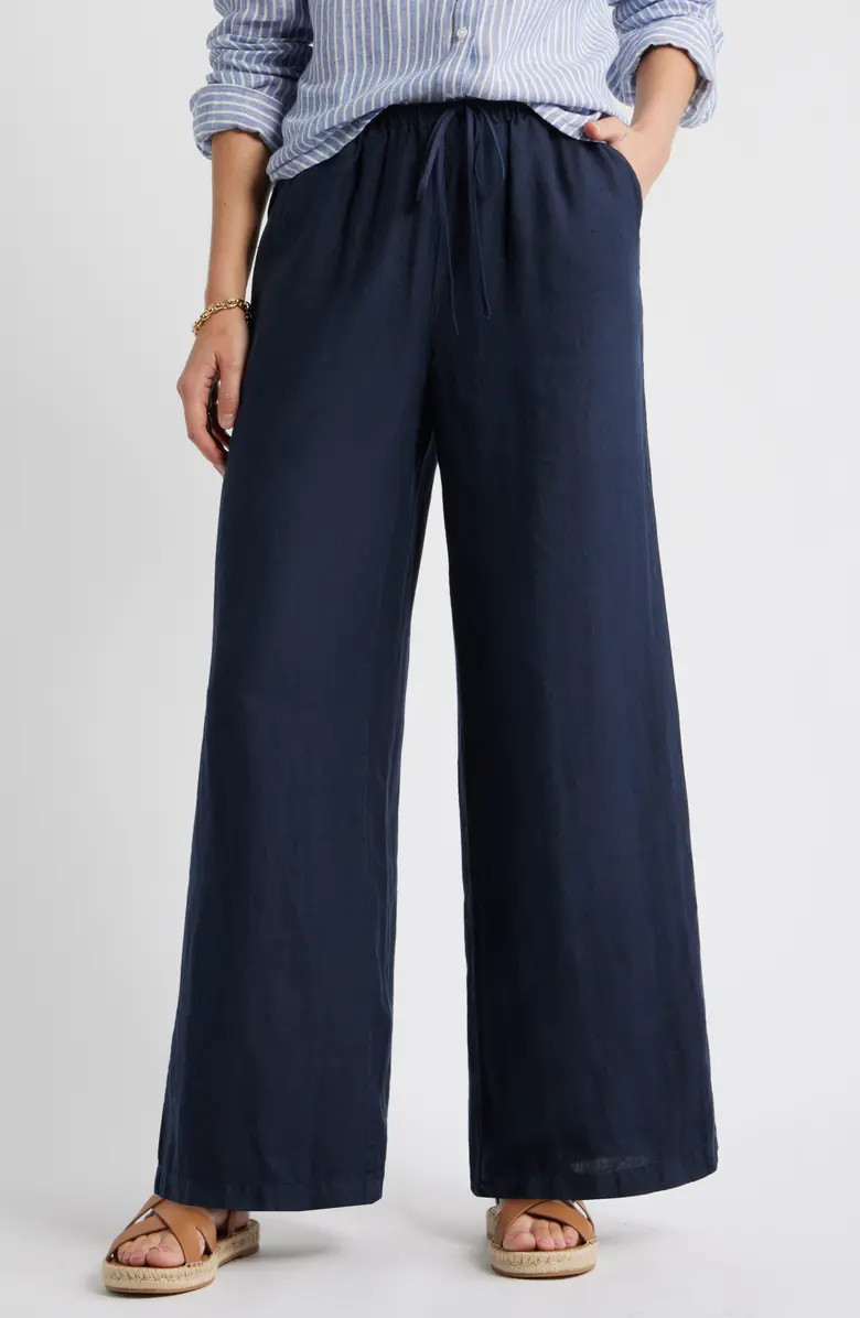 Easy Wide Leg Linen Pants | Nordstrom