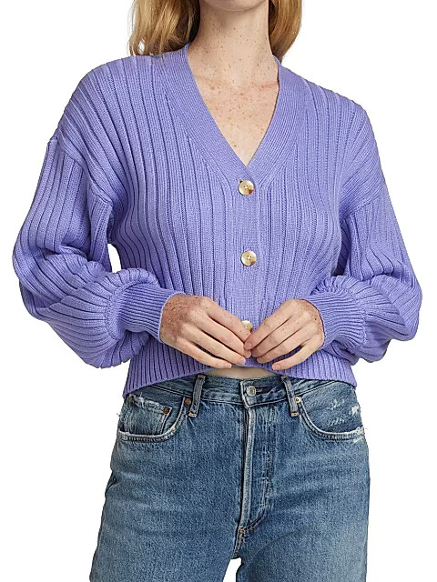 Eloise Rib-Knit Cardigan | Saks Fifth Avenue