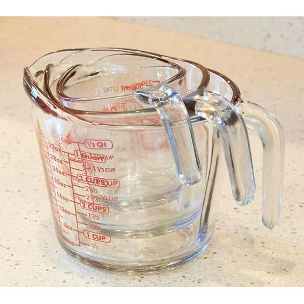 Anchor Hocking Glass Measuring Cups, Set of 3 - Walmart.com | Walmart (US)