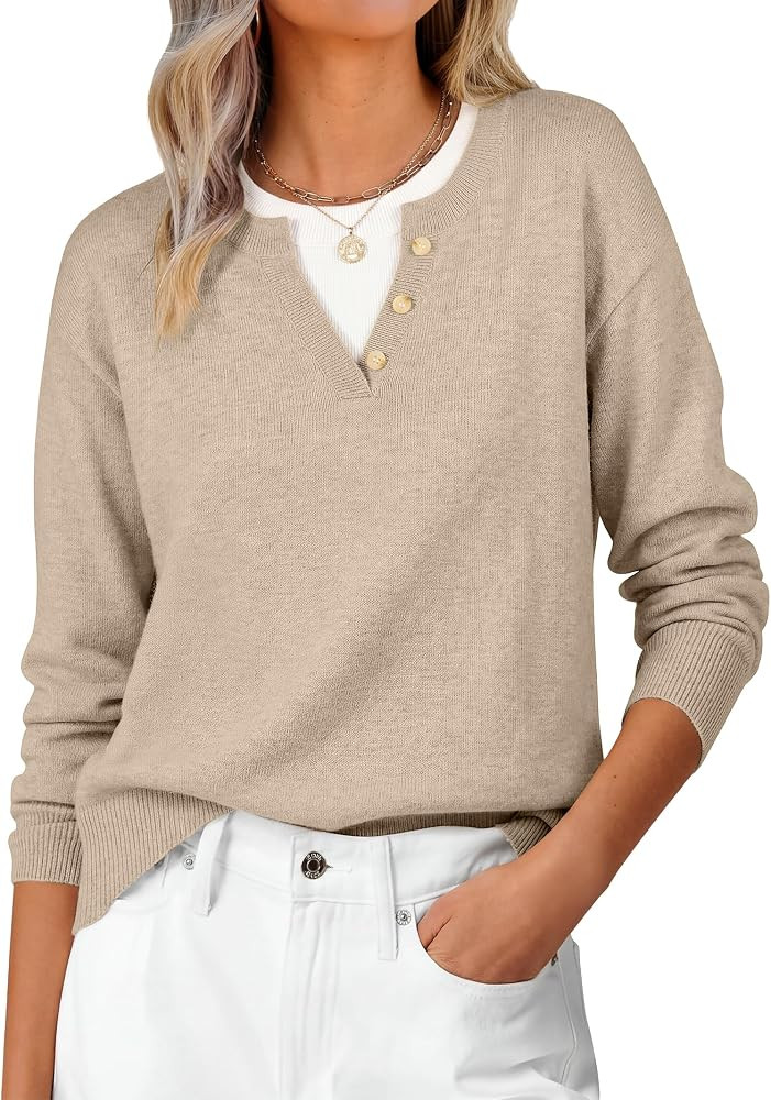 ANRABESS Women's Long Sleeve Lightweight Pullover Sweaters | Amazon (US)