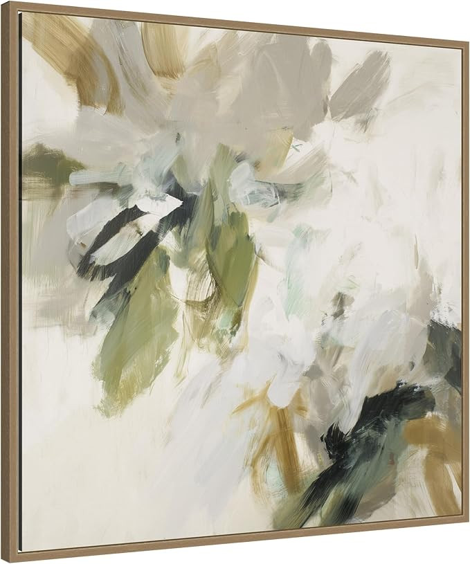 Kate and Laurel Framed Canvas Wall Art Print Organic Study by Amy Lighthall, 30 x 30 Sylvie Dark ... | Amazon (US)