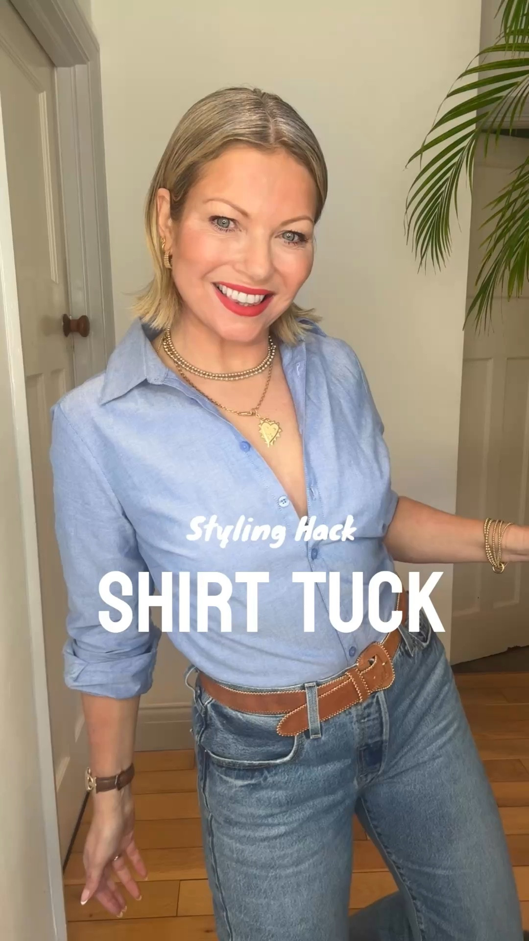 Classic shirt & jeans …with a cheeky shirt tuck 👔👖🤎

#LTKstyletip #LTKover50style #LTKuk