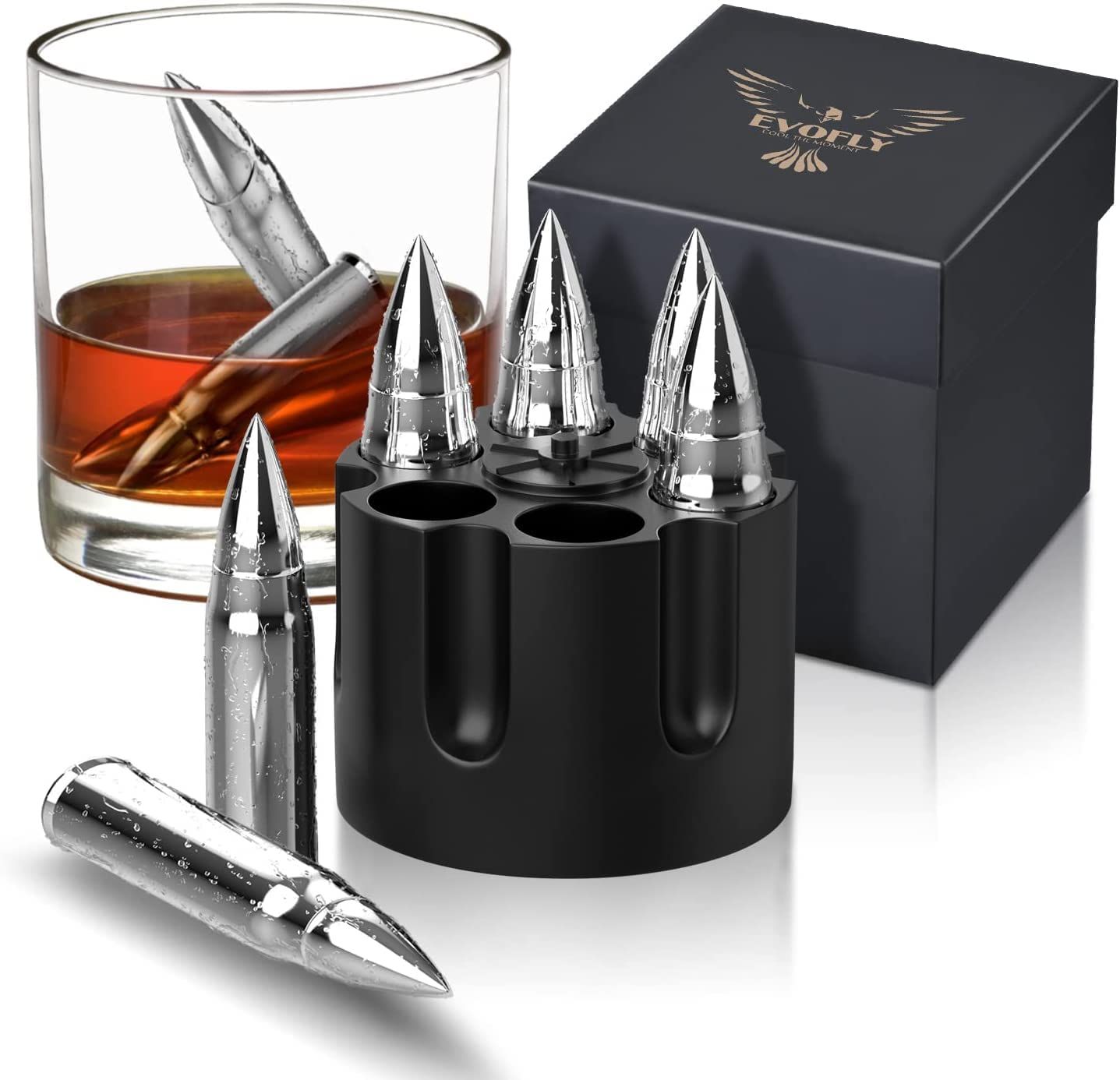 Gifts for Men Dad, Valentines Day Whiskey Gifts for Him, Metal Whiskey Stones, Unique Birthday Id... | Amazon (US)