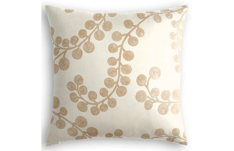 Britt 18x18 Pillow, Neutral/Metallic | One Kings Lane