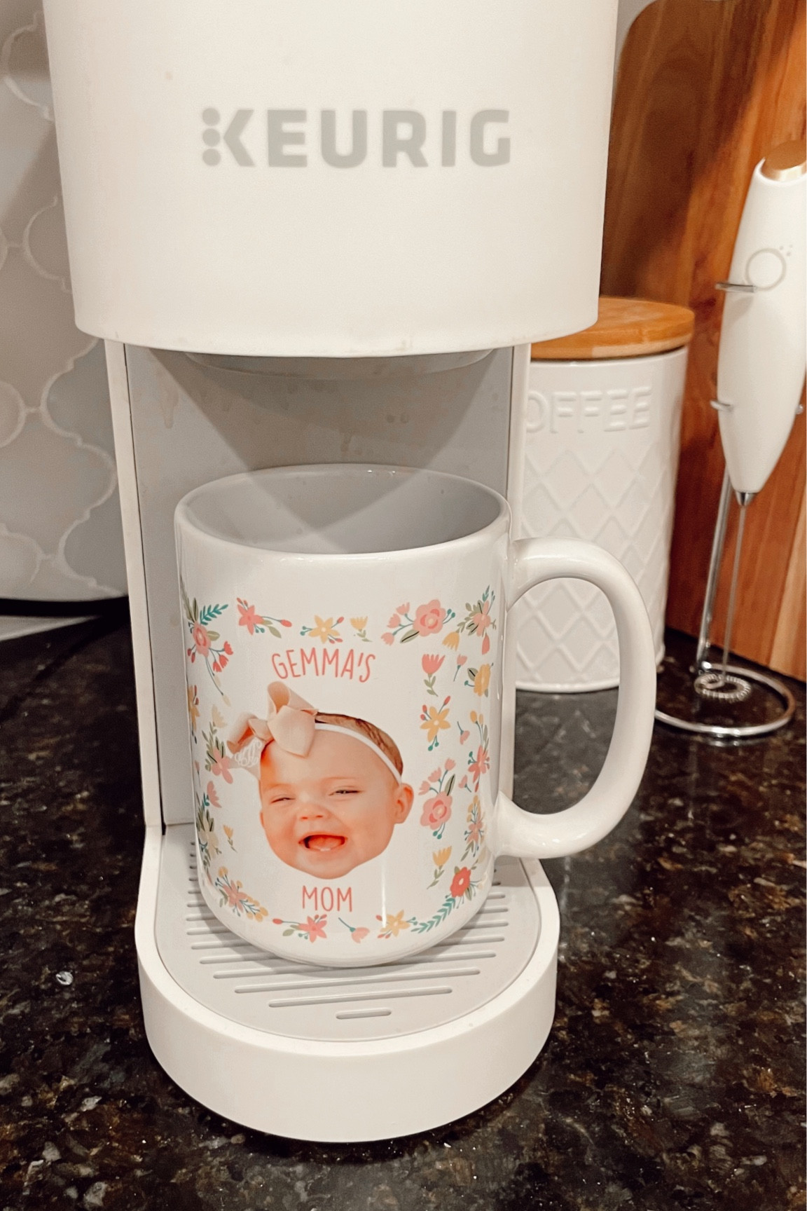 Mother’s Day 
Mother’s Day gift 
Gift guide cofee mug 
Personalized coffee mug 
White Keurig 
White frother 

#LTKbaby #LTKkids #LTKGiftGuide