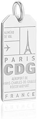 Jet Set Candy Sterling Silver Paris CDG Luggage Tag Travel Charm | Amazon (US)