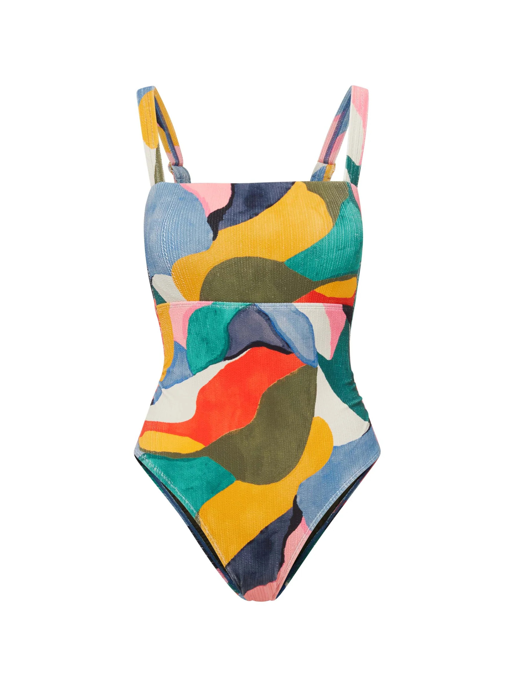 Jori One Piece In Carta Colorblock Texture | Change of Scenery