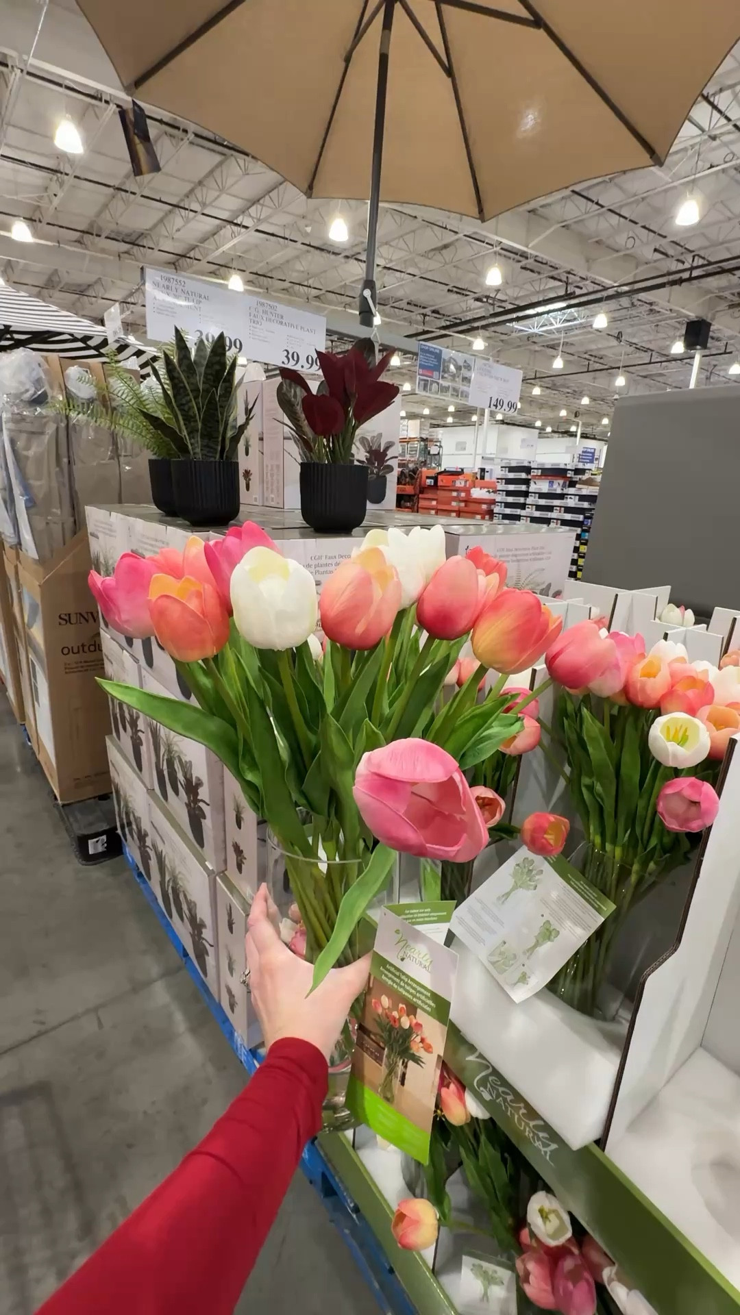 Beautiful faux tulips at Costco! Nearly natural always has a gorgeous selection! 