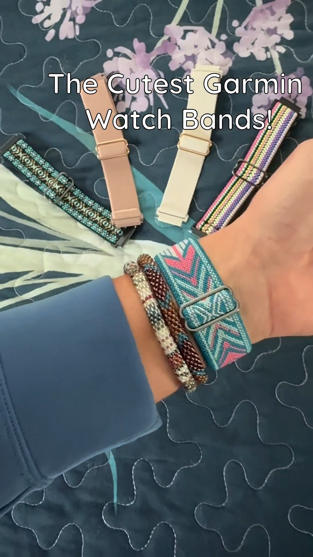 When I switched from Apple to Garmin I had the hardest time finding “cute” watch bands!! 😱

The silicone also seemed to break me out around my wrist every time I would sweat/swim! 

I found these adjustable “stretchy” nylon bands in the cutest patterns and I’m tickled!! 🤗 

Super cute, easy on/off, and 🖐🏼 of them for 15 BUCKS! ya can’t beat it! 👏🏼 

#LTKStyleTip #LTKFindsUnder50 #LTKActive