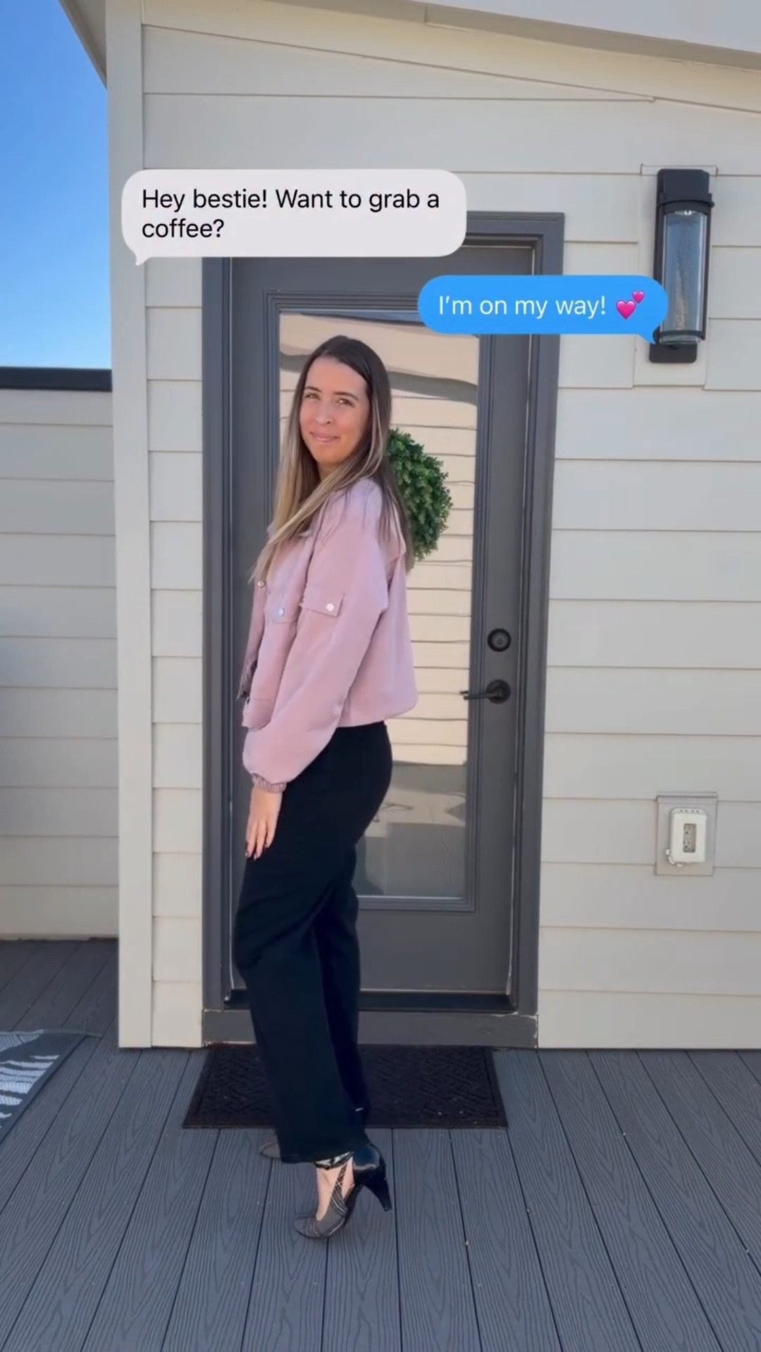 Coffee plans made. Outfit decided.
Valentine’s vibes loading… 💗

Pink jacket + black denim = the easiest yes.
Wearing @genleck & @heyshape 

Follow @styledwithpaws so I can send you the links ✨

📏 Fit reference: 5’9”, ~155 lbs
Wearing Large in all for the fit I like.

pink jacket outfit, coffee date outfit, Valentine’s outfit, everyday outfit, winter outfit idea #geleck