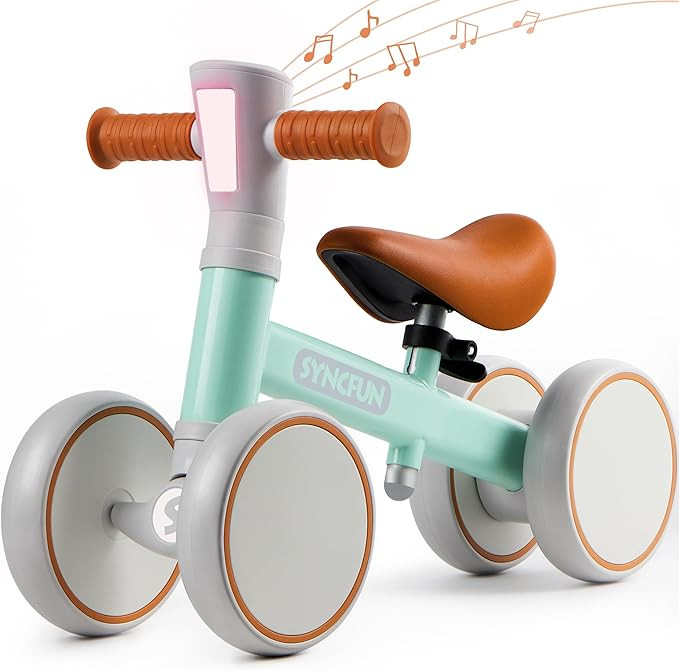 SYNCFUN LED Baby Balance Bike with Music for 1 2 Year Old Boys Girls, Balance Bike with Lights & ... | Amazon (US)