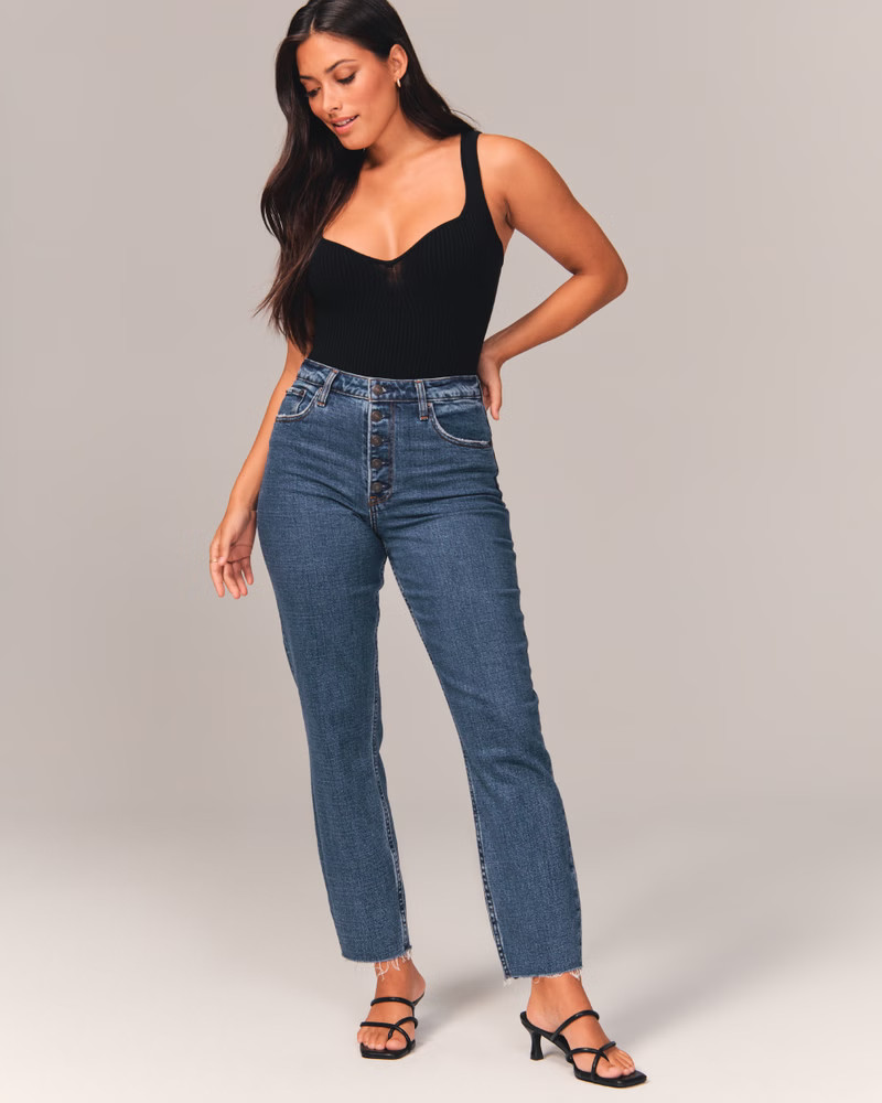 Curve Love High Rise Mom Jeans | Abercrombie & Fitch (US)