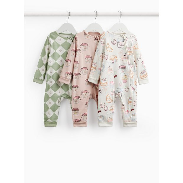 Buy Sweet Treat Print Sleepsuits 3 Pack 12-18 months | Multipacks | Tu | Tu Clothing