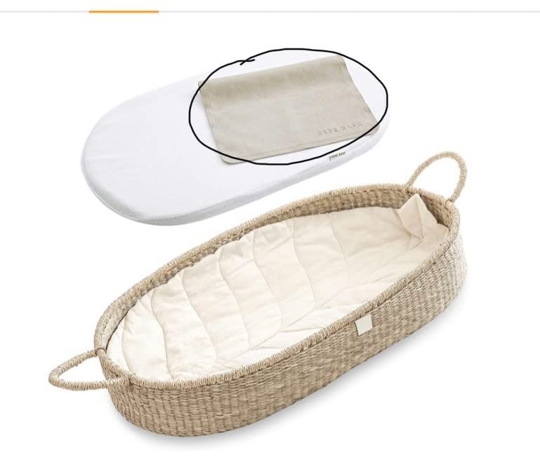 Bebe BASK Premium Baby Changing Basket - Handmade Natural Seagrass Moses Basket - Luxury Leaf Liner  | Amazon (US)