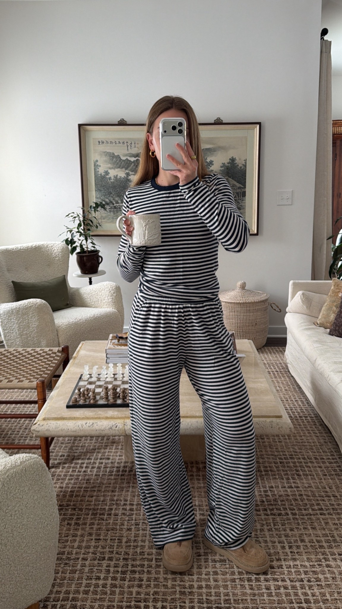 2/1/26 Cozy morning loungewear set from Abercrombie. This navy striped set is soft, comfortable, and perfect for slow mornings at home. I’ve been living in it lately — easy, relaxed, and still pulled together.

#LTKootd #LTKSaleAlert #LTKmorningroutine