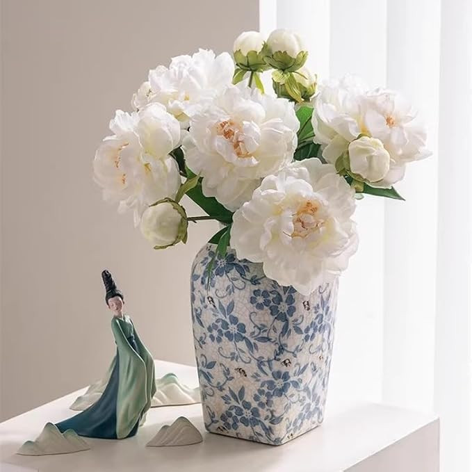 3 Packs Peonies Artificial Flowers, White Artificial Peonies for DIY Wedding Bouquet Bridal Showe... | Amazon (US)