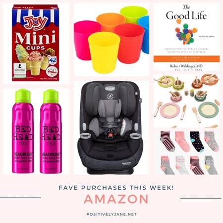 
Amazon has been my go-to shopping site since Covid descended upon us. I tend to buy random things - and I thought I would share them with you this week.

👉🏻 Maxi Cosi car seat - I needed one for my car and this one is great!
👉🏻 Bed Head - Headrush - This product makes my hair shine
👉🏻 Mini Cups - Tiny cups for ice cream cones. Perfect toddler size
👉🏻 Colorful socks - Evern toddlers needs colorful socks with a non-skid sole
👉🏻 Mini Plastic Cups - Perfect toddler size - for that random glass of milk or water
👉🏻 Good Life - Can’t wait to read it

Not pictured:

👉🏻 Moleskein journal - Perfect for the house building process
👉🏻 Tailgate lift bars - Why pay Lexus $200 when I can fix it my self for $45 + a screw driver

Check em out…especially the Ice Cream Cones and Headrush!

Link in bio 👆🏻or copy and paste the one below.

As always, reminding you: 1.) Choose to rise above your circumstances and live a life filled with joy. 2.) Accept you for who you are so you can age gracefully.

~ Jane

#maxicosi
#carseat
#bedhead
#headrush
#icecreamcones
#moleskein
#thegoodlife
#toddlersocks
#toddlercups
#choosejoy
#joyfulliving 

#LTKkids #LTKFind #LTKbaby