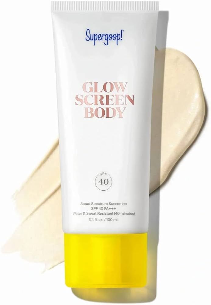 Supergoop! Glowscreen Body SPF 40 PA+++, 3.4 fl oz - Body Lotion + Broad Spectrum Sunscreen with ... | Amazon (US)