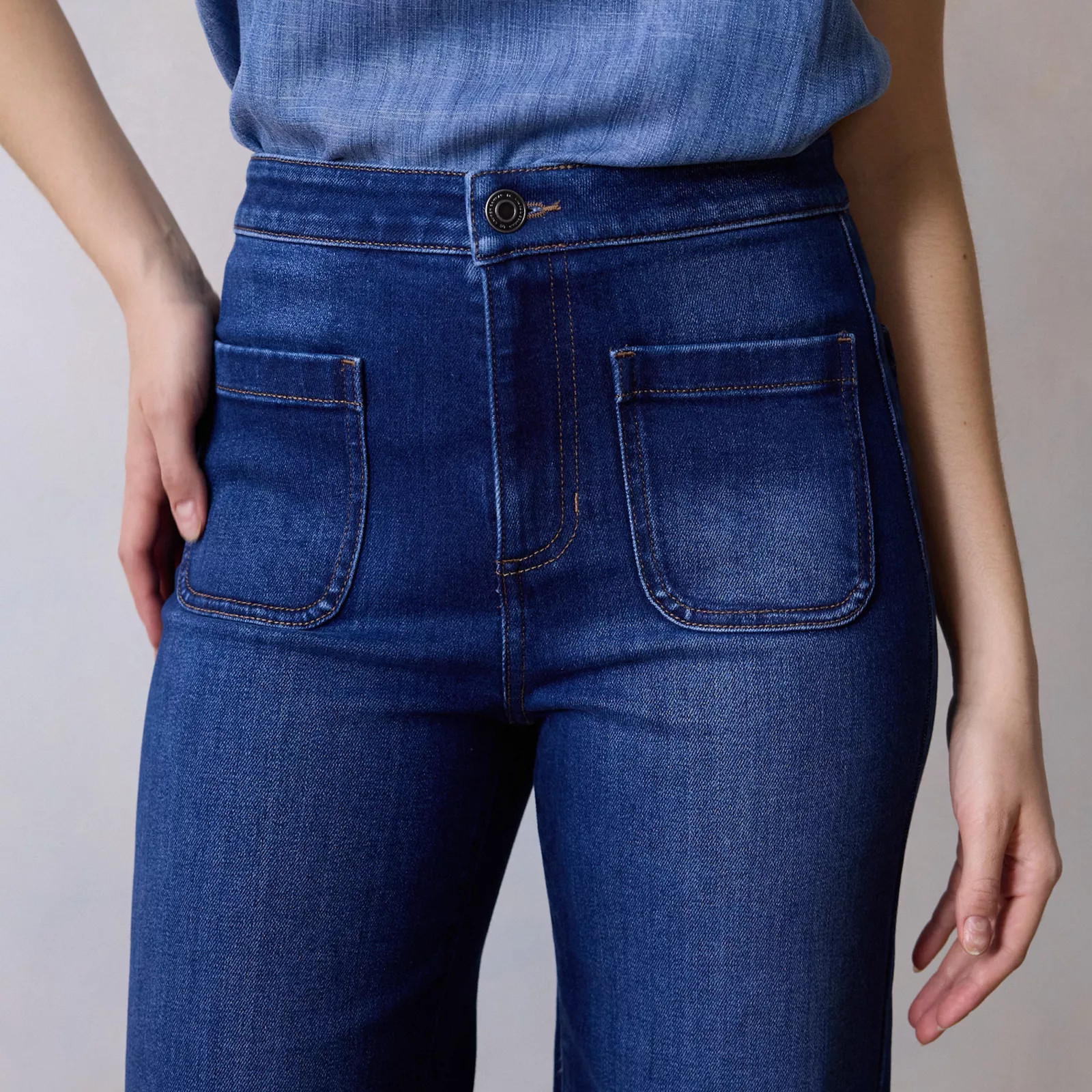 Women's LC Lauren Conrad Super High Rise Wide Leg Denim Trousers | Kohl's